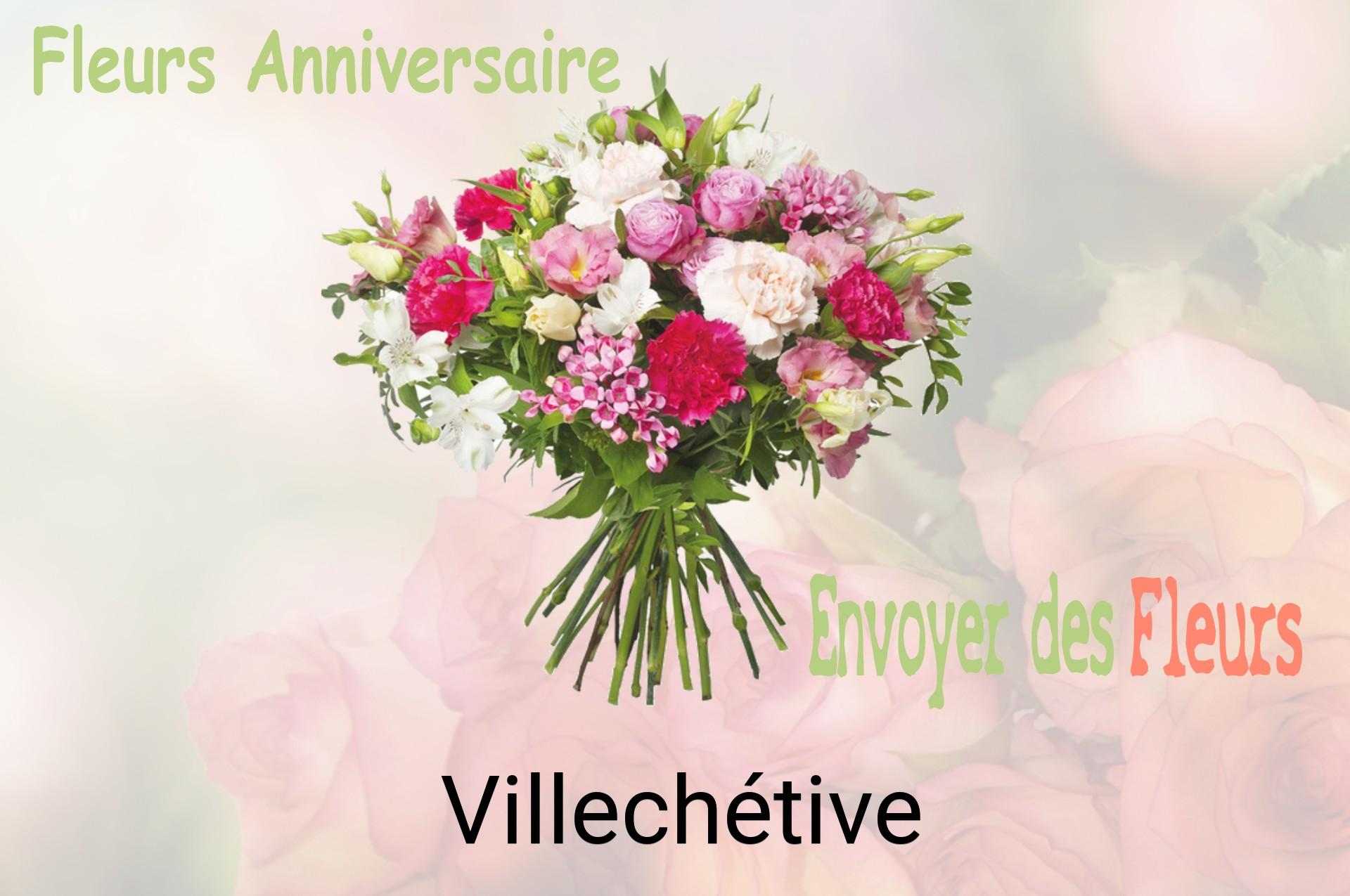 Bouquet de fleurs d’anniversaire livré à Villechétive